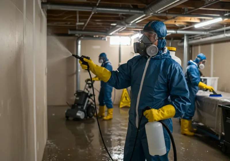 Basement Sanitization and Antimicrobial Treatment process in Sterling, KS